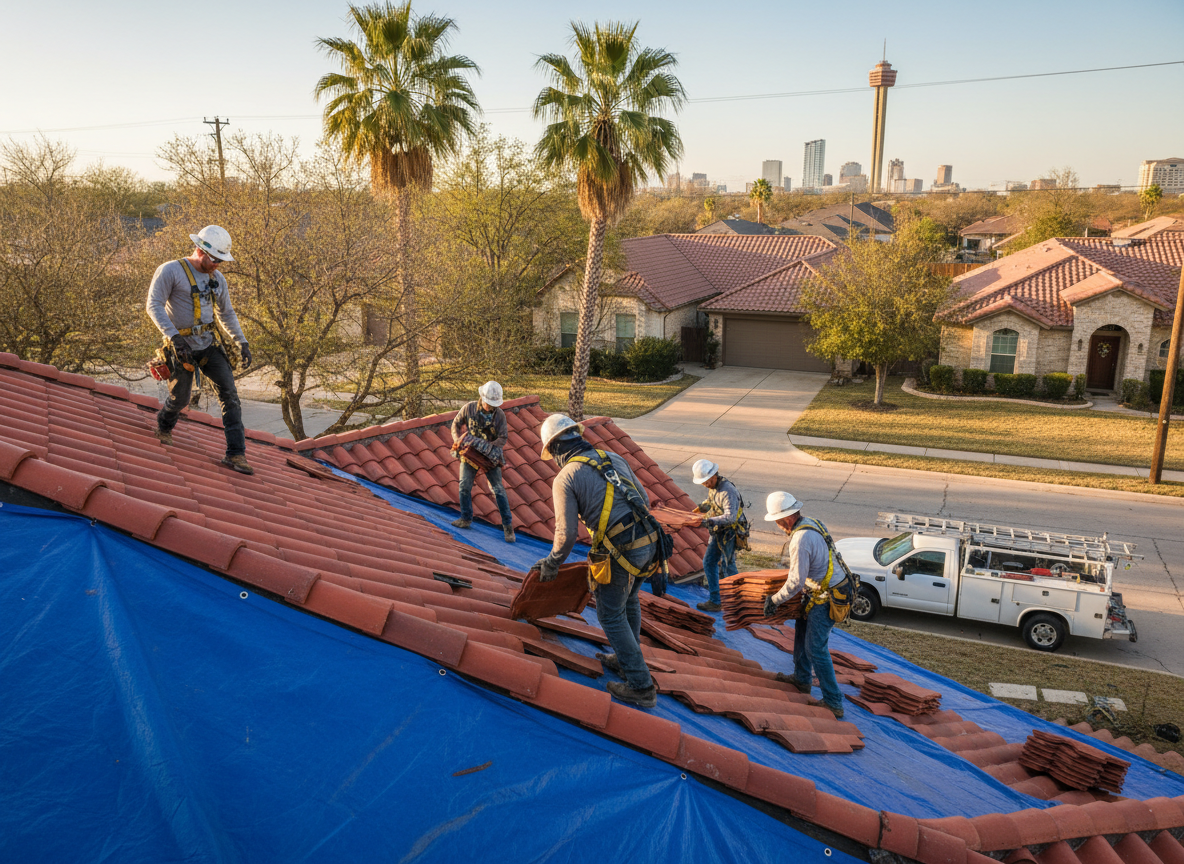 Hail Damage Roof Repair in Shavano Park TX, TX 78249